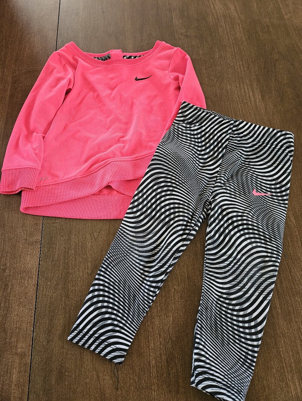 Nike Dri Fit Outfit, 18 Month, Pink And Black